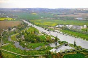 Vizualizace plavební komory a ochranného přístavu v Českém Vrbném. Foto: ŘVC ČR