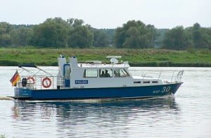 Člun Wasserschutzpolizei.