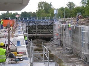 Lobkovice, průběhu výstavby – říjen 2009. Foto: ŘVC ČR