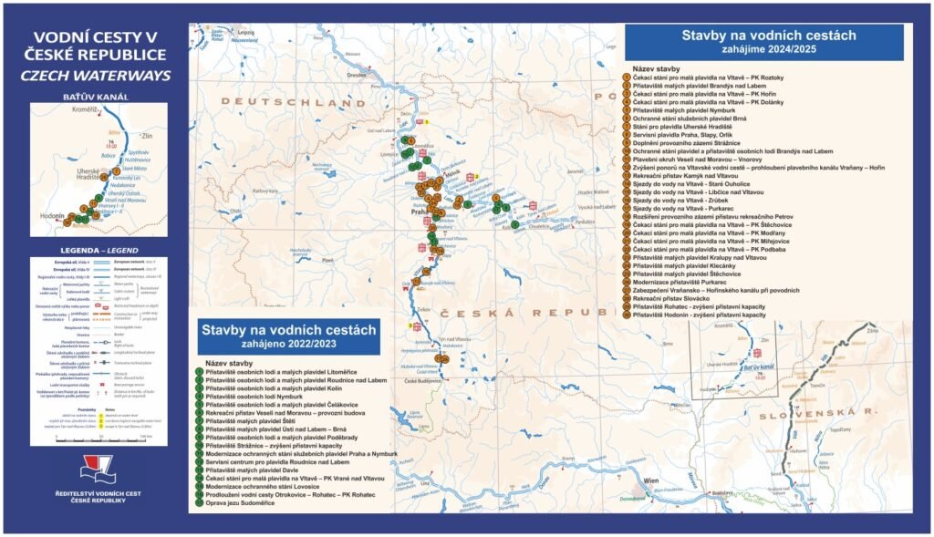 Stavby na vodních cestách zahájené v roce 2024/2025.
