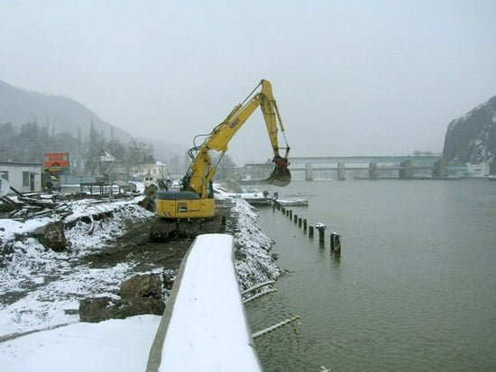 Modernizace přístavu Vaňov vstoupila do druhé poloviny