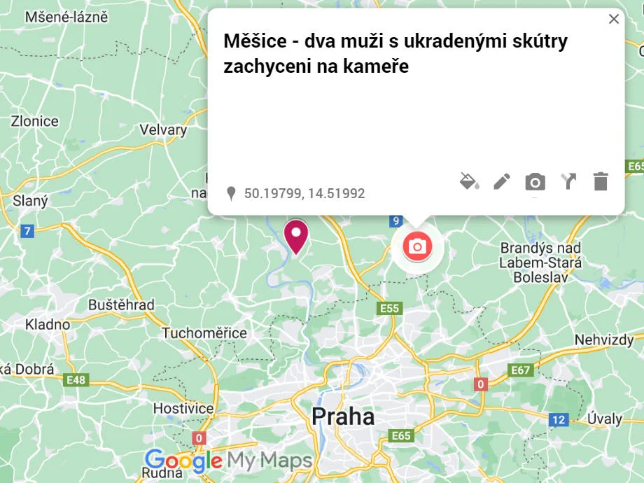 Ke krádeži vodních skútrů došlo v obci Větrušice.